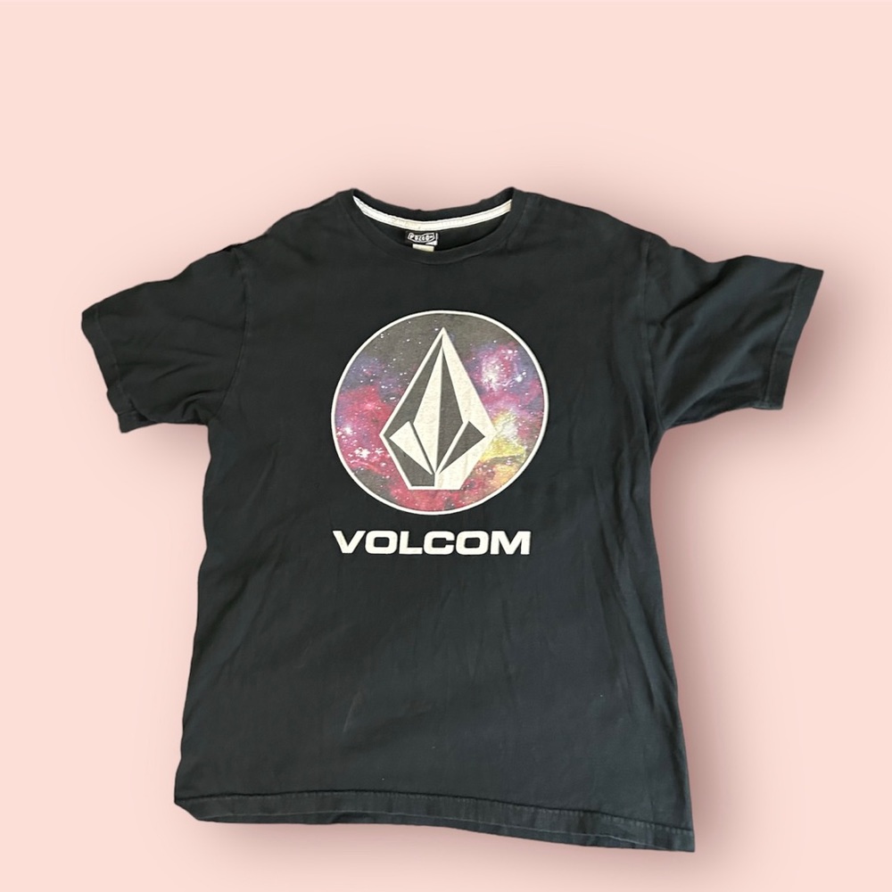 (Retail $25) Men Black Volcom Short sleeve T shirt (size L)